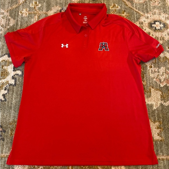 Houston Roughnecks XFL Women’s Under Armour Polo Shirt Color Red Size Large - Picture 1 of 6